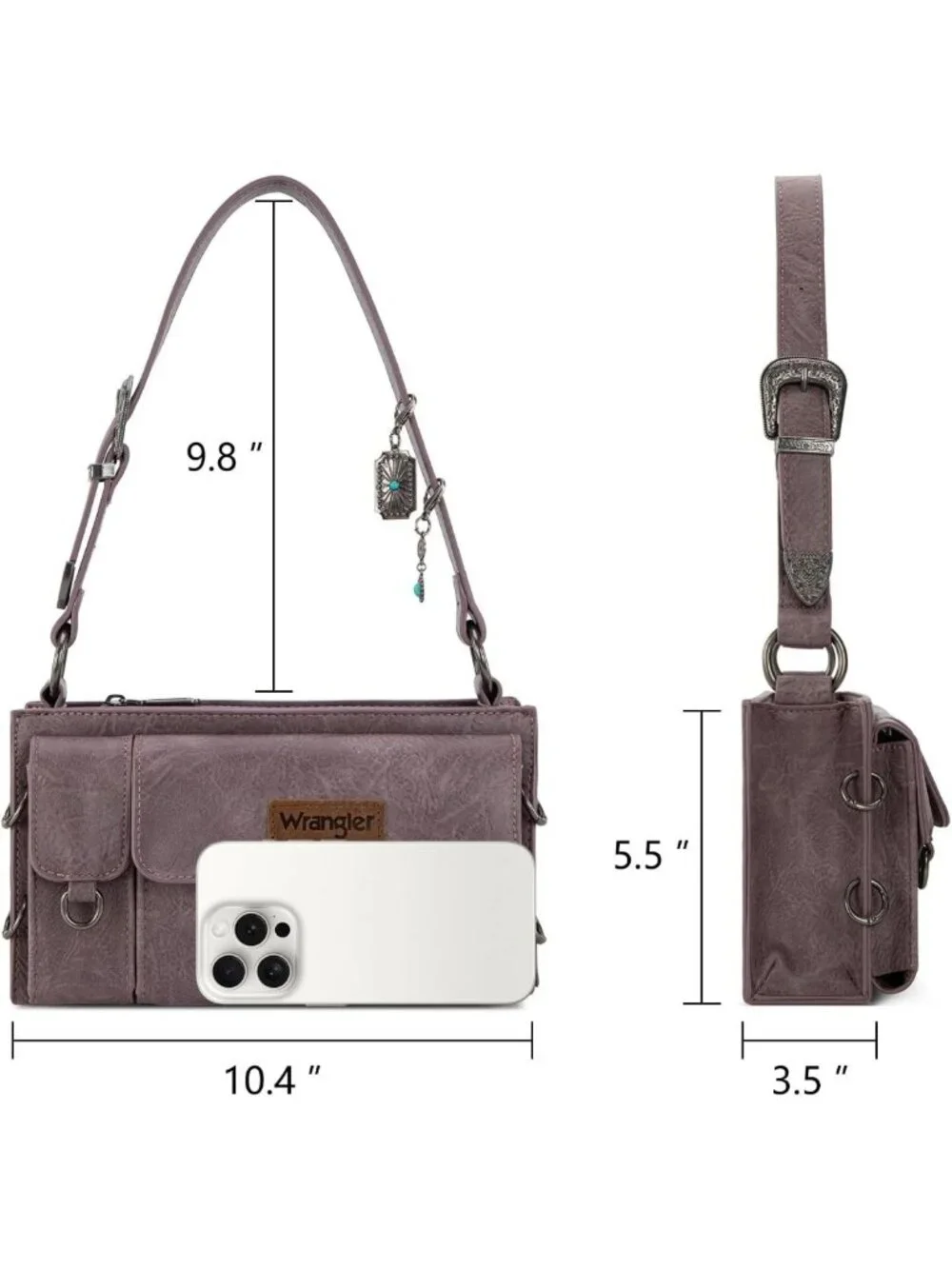 Y2K Small Shoulder Bag for Women | Western Style with Detachable Charms
